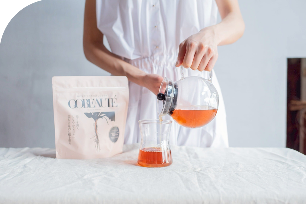 【GOBEAUTE'/30tea bag x３】オリジナルタンブラー付きゴボーテ3袋